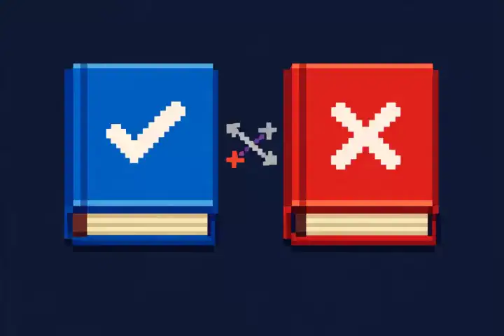 Portuguese False Cognates Pixel Art Illustration