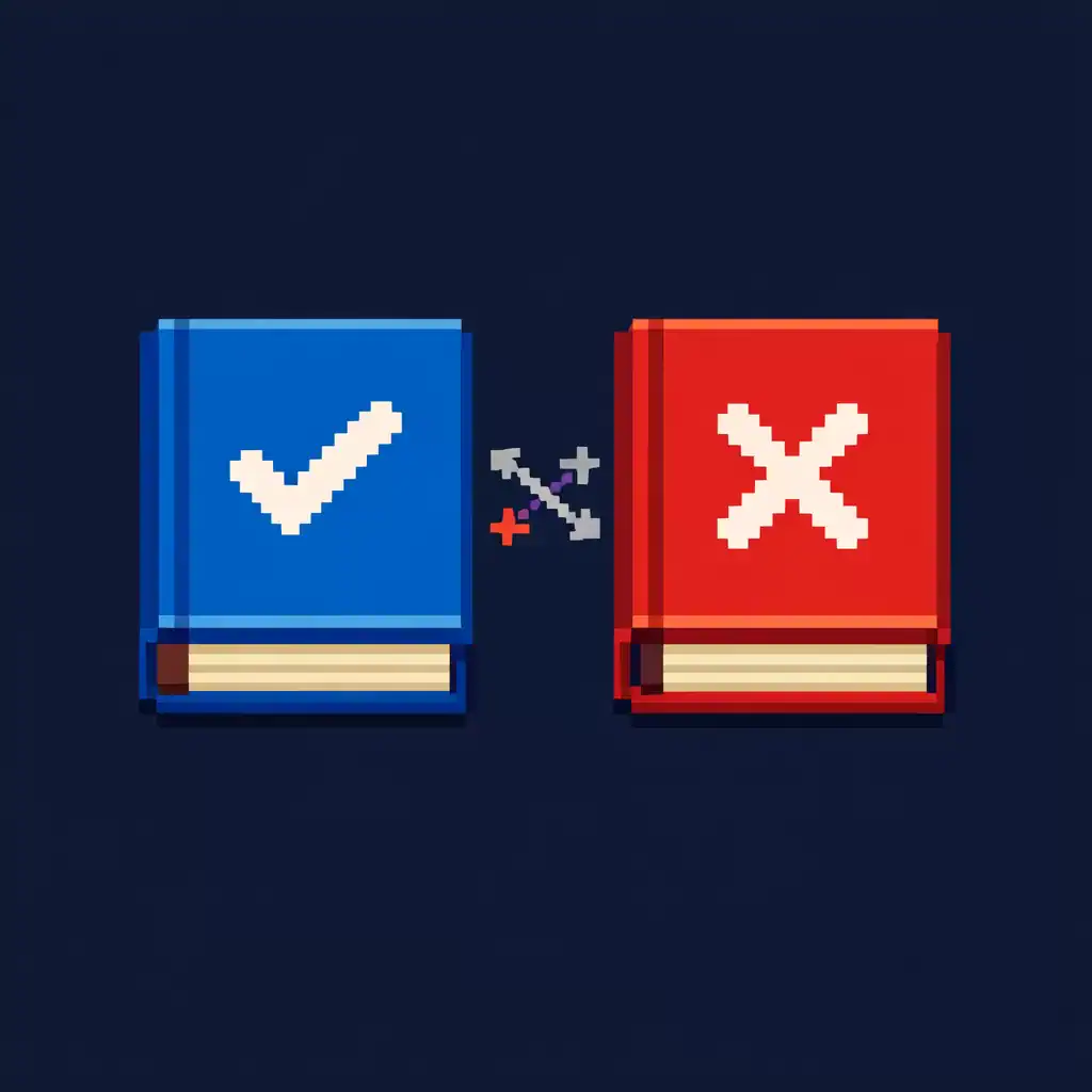 Portuguese False Cognates Pixel Art Illustration